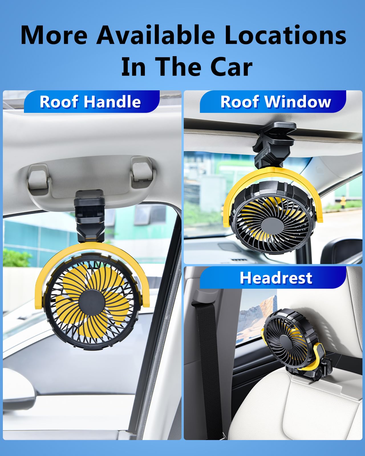 Xuenair versatile fan suits desk, bed, stroller, and camping.