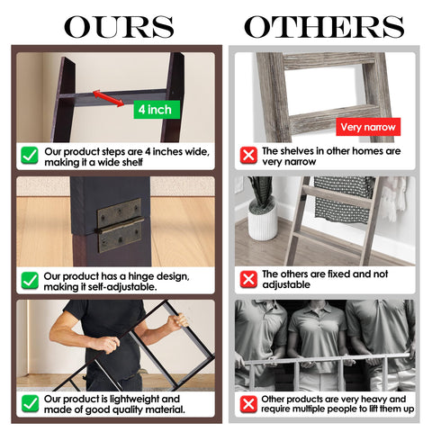 XUNIQUE folding support board assists stable blanket ladder assembly
