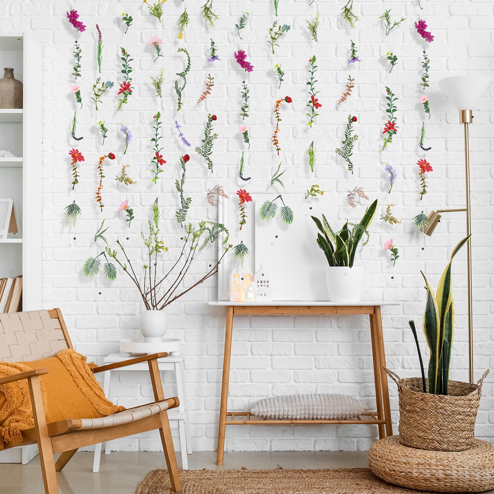 XunYee faux flower vine set with multiple varieties
