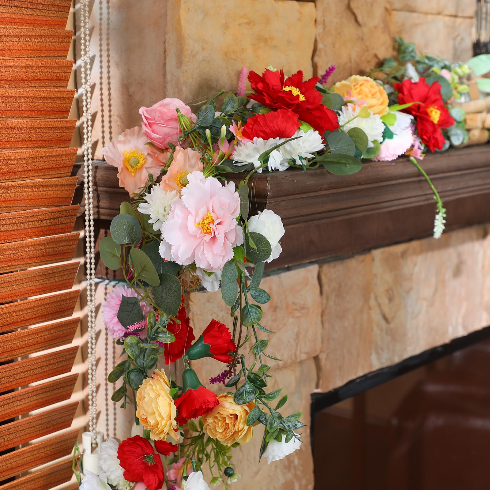 XunYee garland-bannister-wrap versatile drapery for staircases and mantels