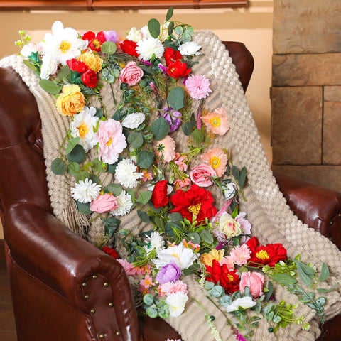 XunYee garland-chandelier-drape elegant vines add subtle color to ceilings