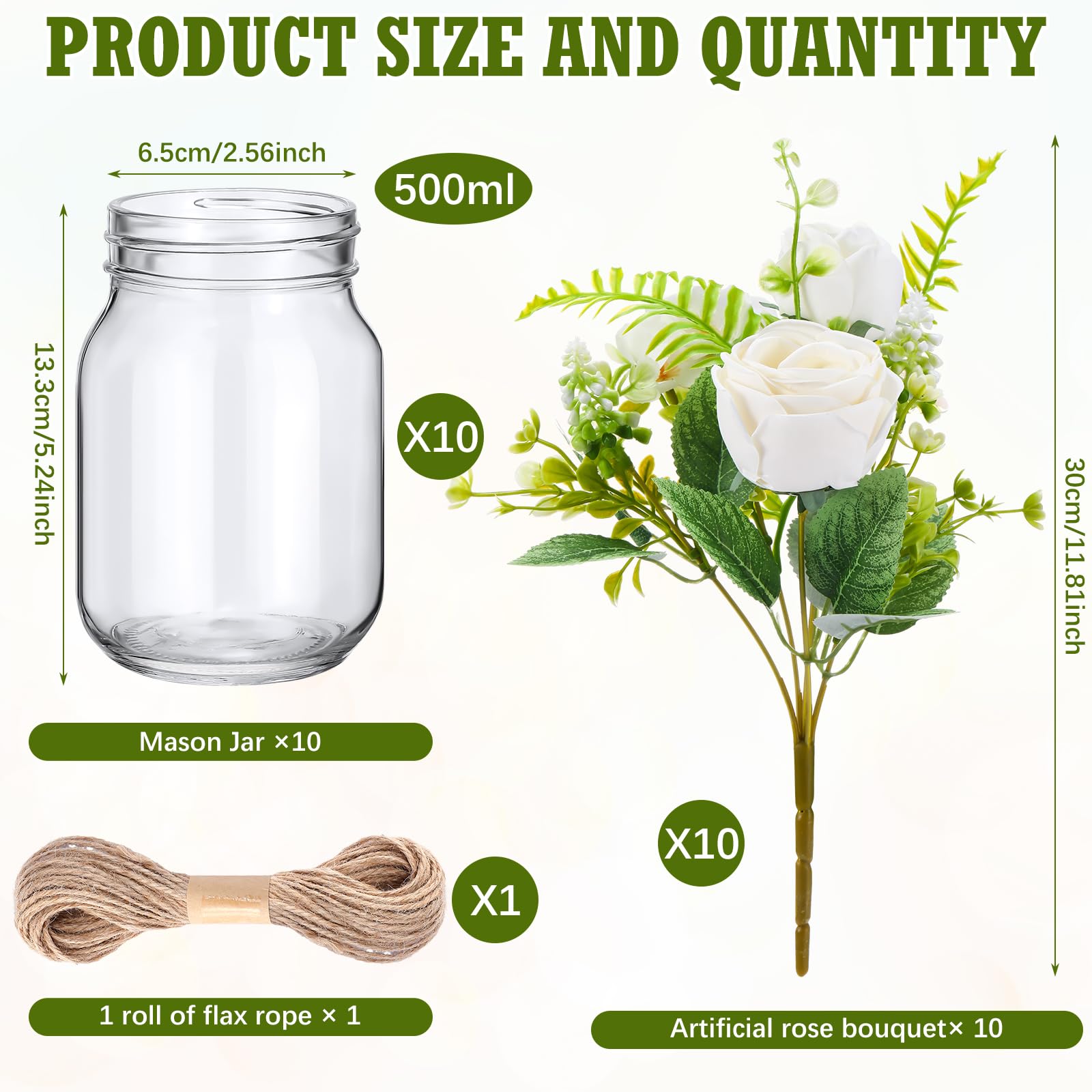 XunYee glass mason jar with rose enhances event decor and photos