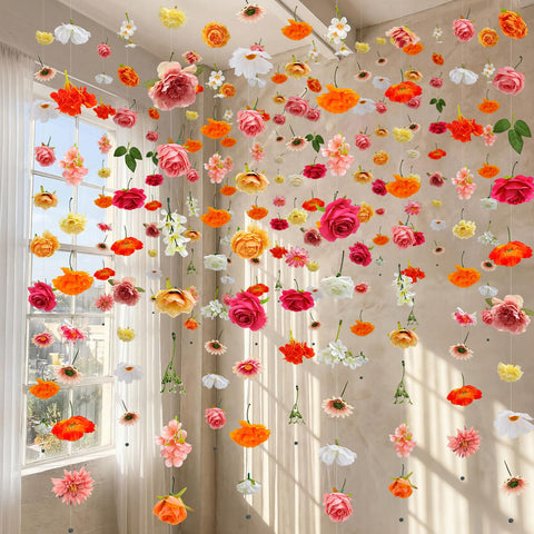 XunYee rose flower garland for wedding backdrops with romantic silky texture.