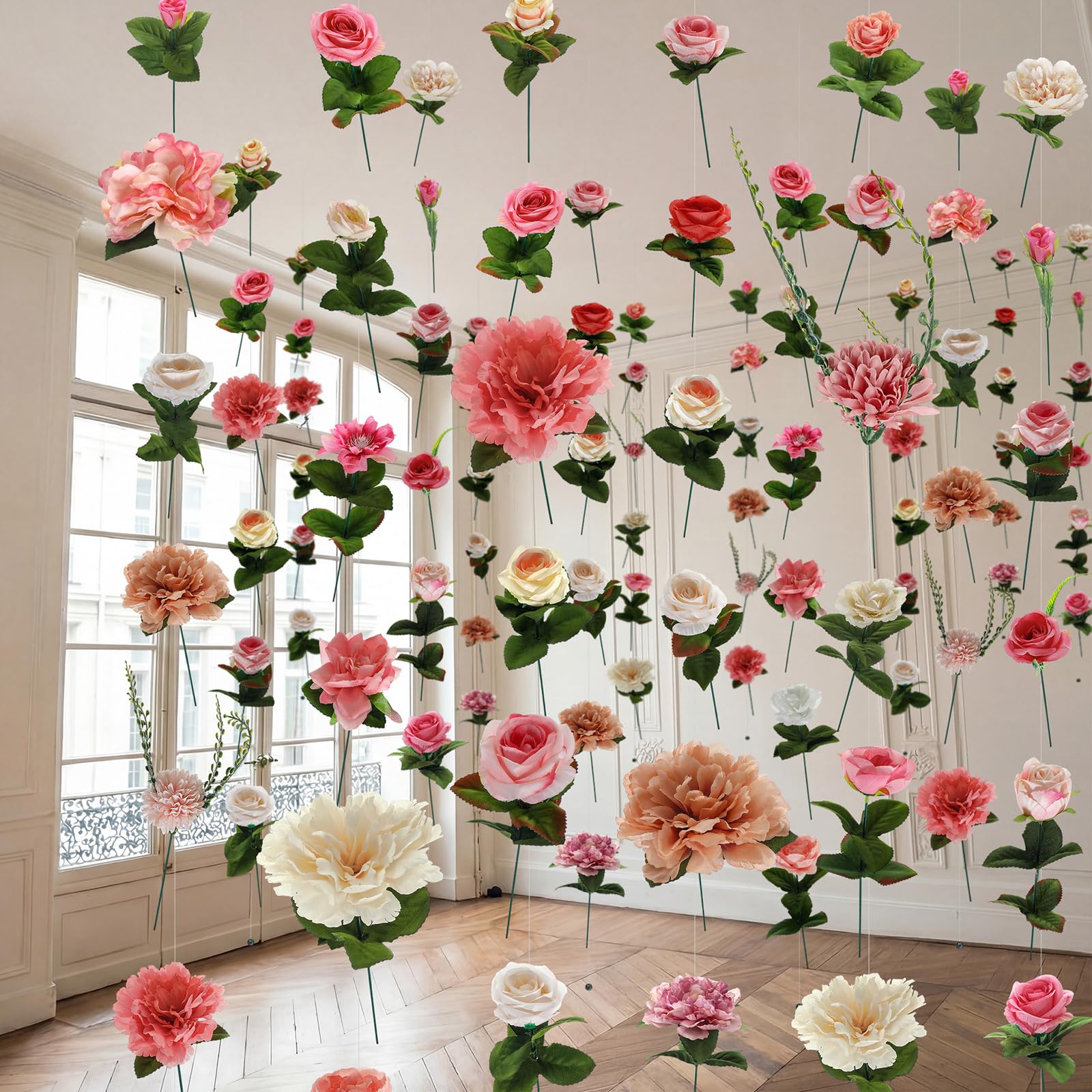 XunYee silk garlands used for wedding decor ambiance