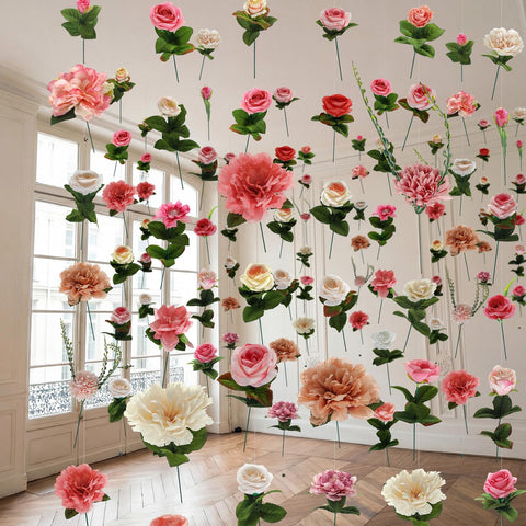 XunYee silk garlands used for wedding decor ambiance