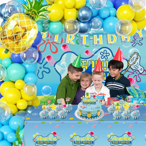 XUNYIPTY ocean cartoon backdrop adds depth to photos and party setup