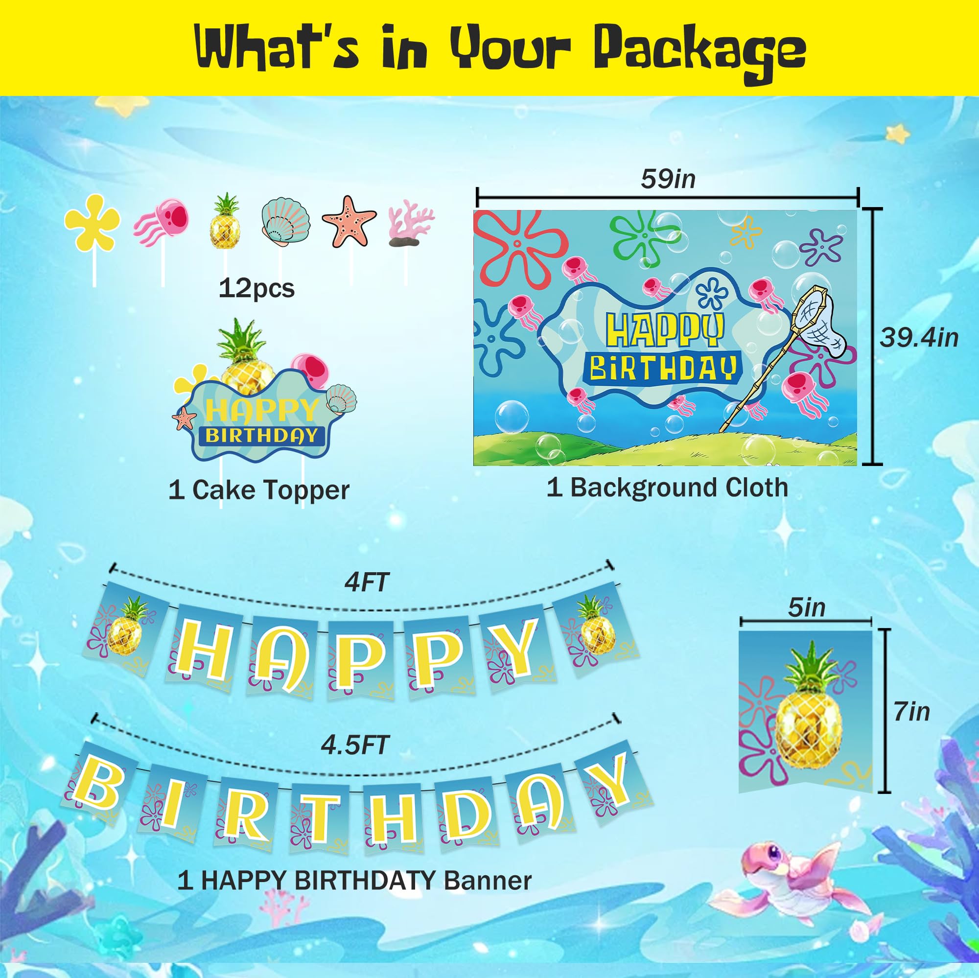 XUNYIPTY yellow banner set brightens celebrations and frames cake area