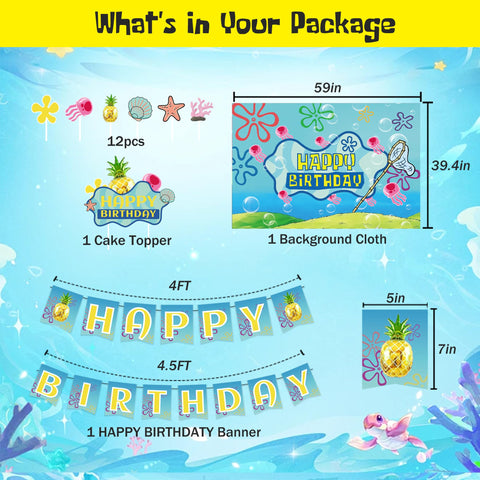 XUNYIPTY yellow banner set brightens celebrations and frames cake area