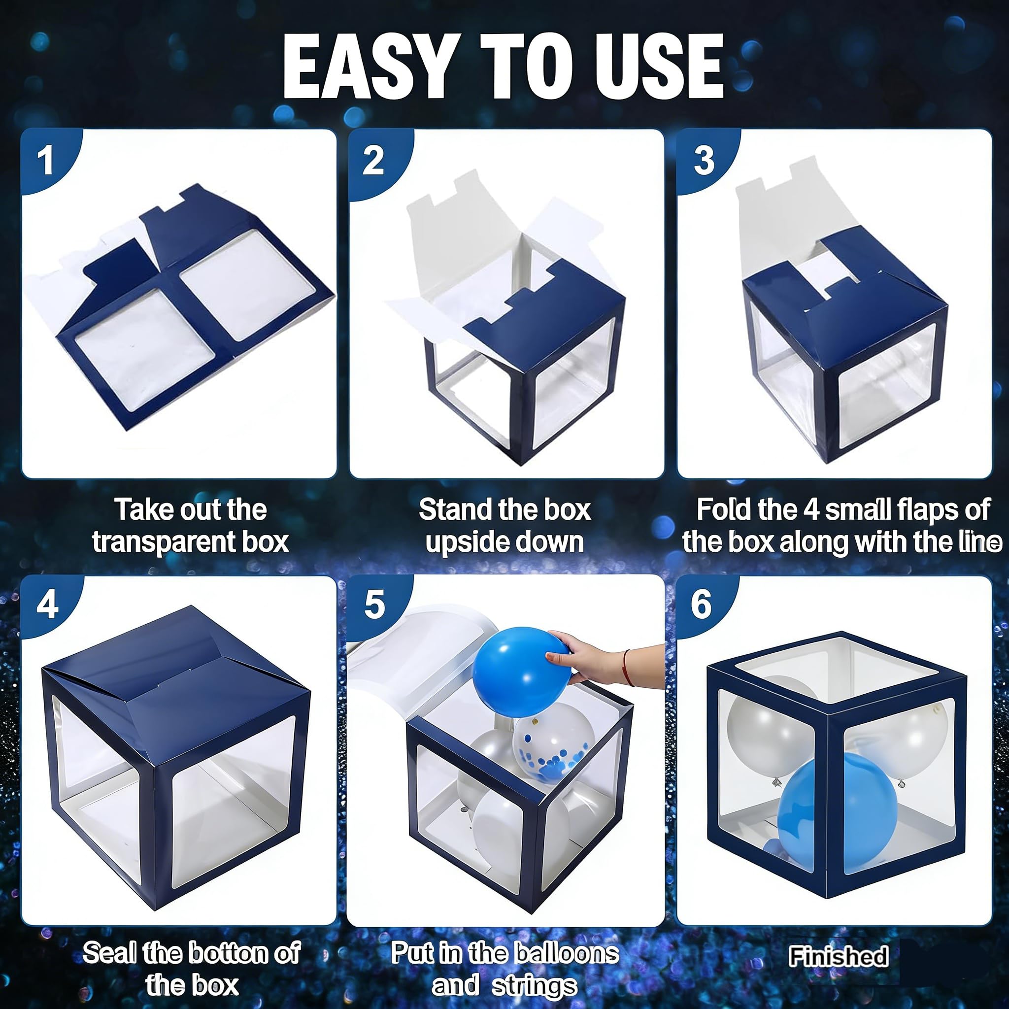 Xvvti Prom Boxes four-piece set with letters ready for fast setup.