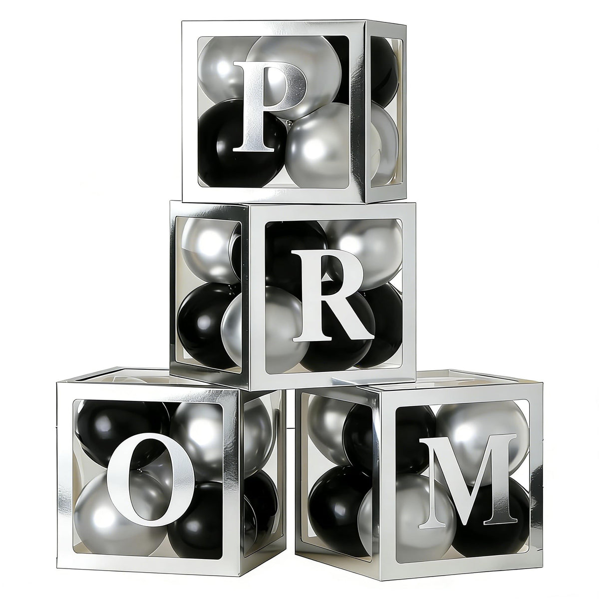 Xvvti PROM box set with four letters for striking prom entrance decor.