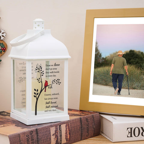 XXSTAR Memorial Lantern sits on mantles or gravesites for versatile placement.