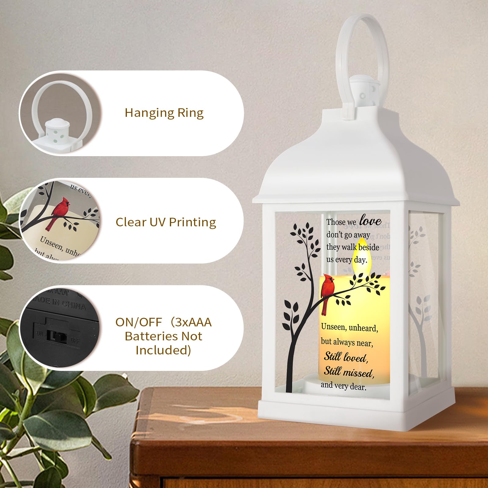 XXSTAR Memorial Lantern offers a warm glow at multiple brightness levels.
