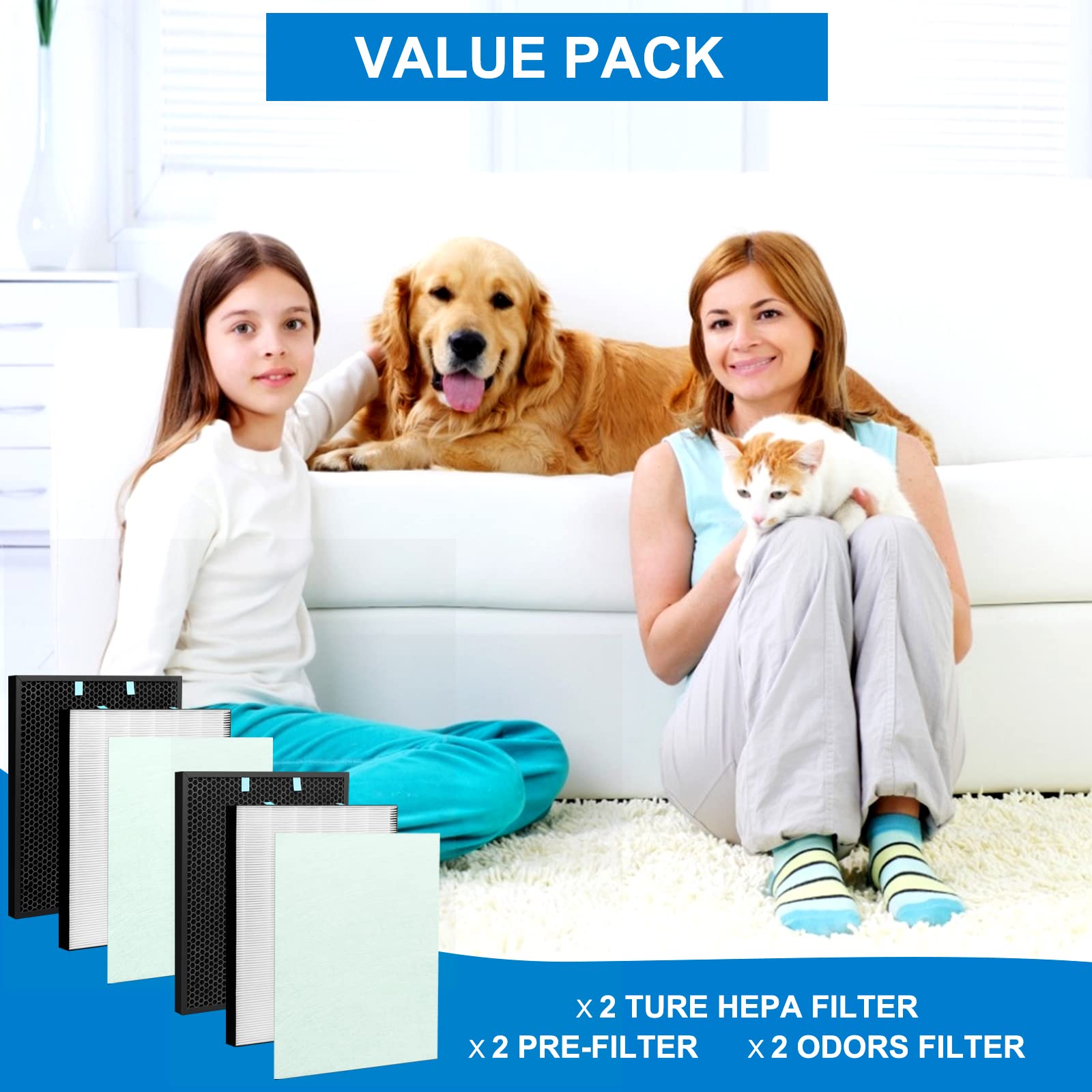 XY100T value pack with two HEPA and two carbon filters.