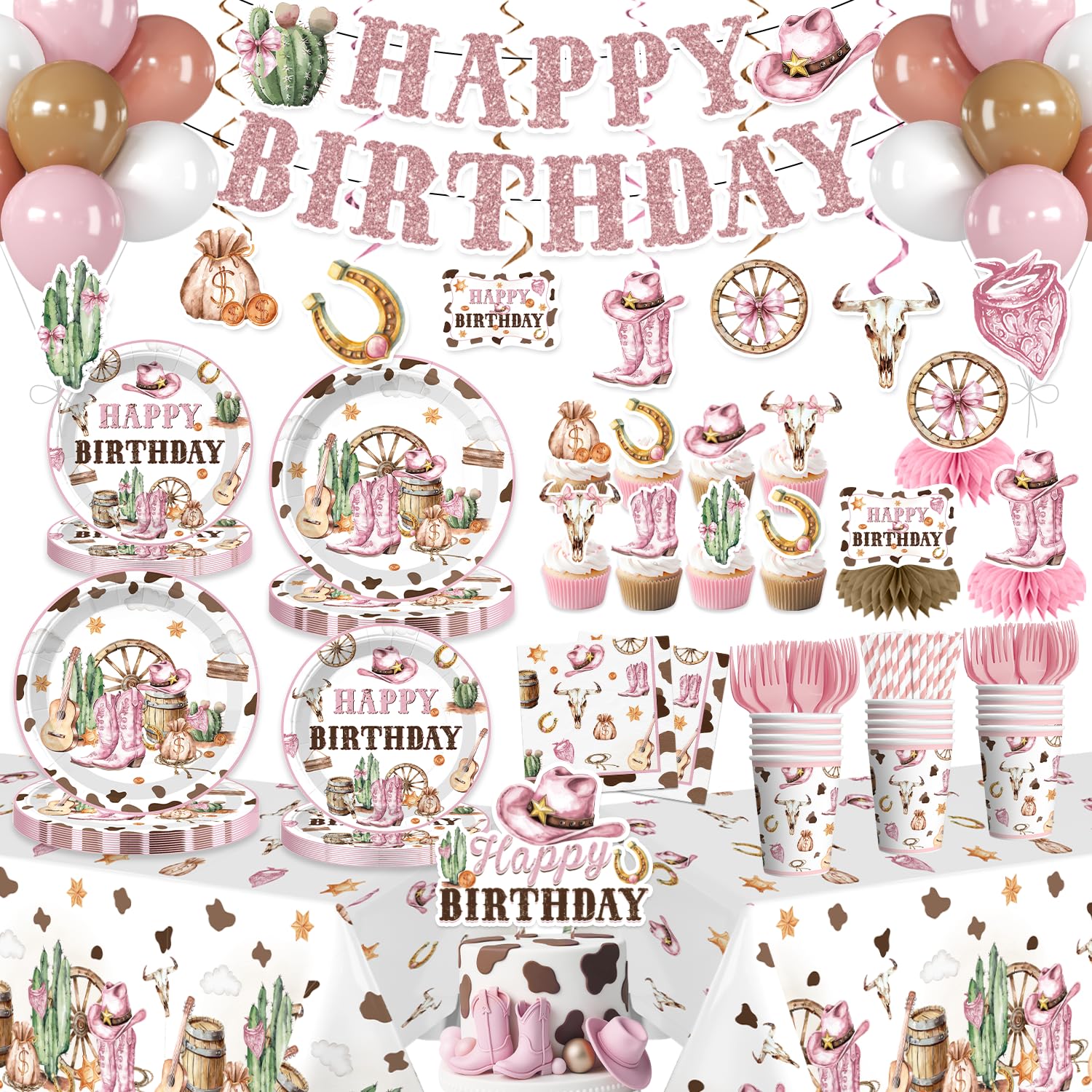 Xynic pink banner for photo-worthy Western cowgirl party
