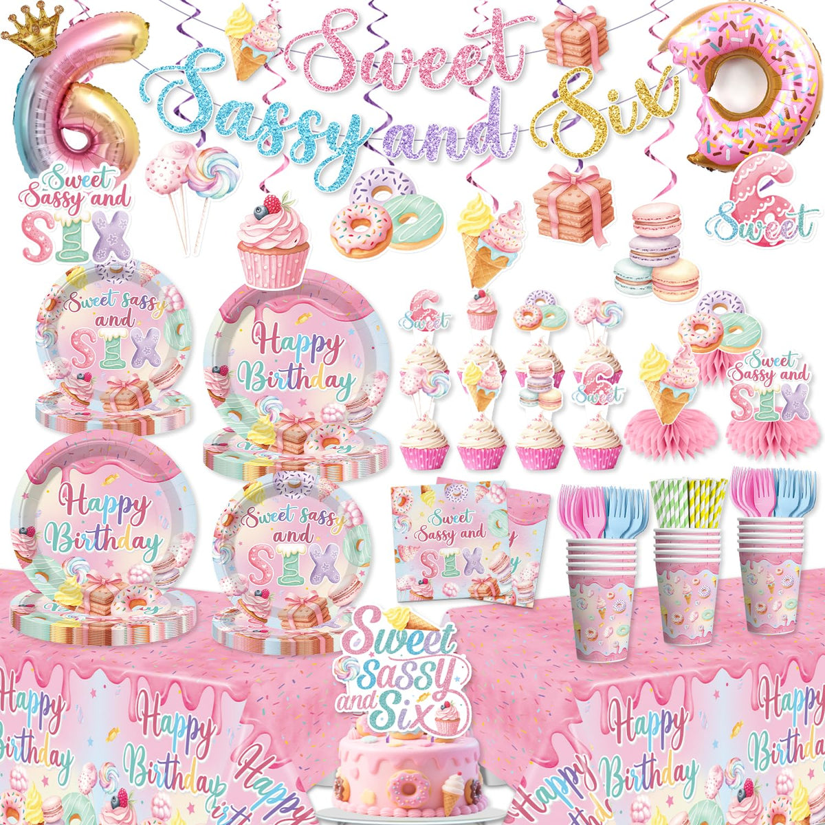 Xynic banner featuring Sweet Sassy Six for a festive party backdrop