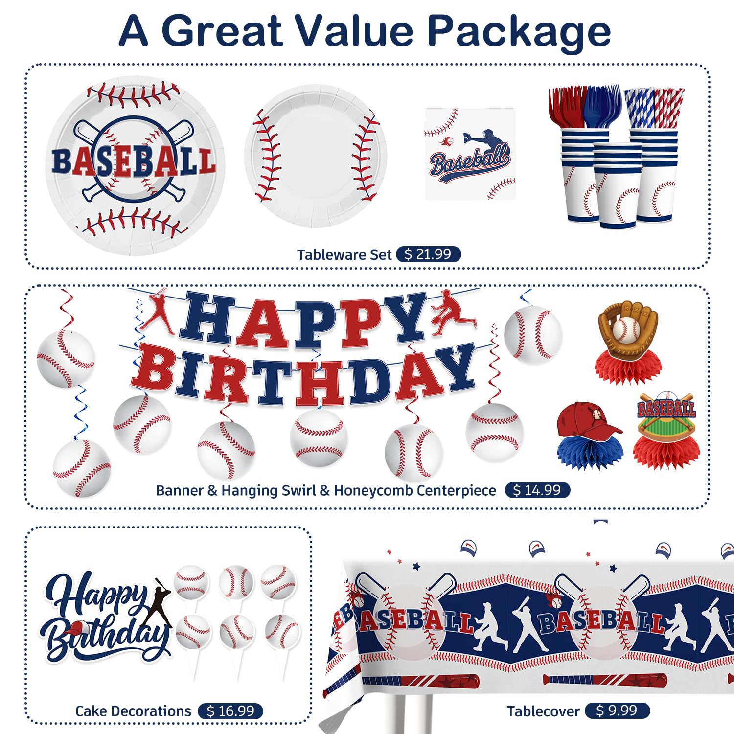 Xynic Baseball Cake Topper crowns the cake with sporty flair.
