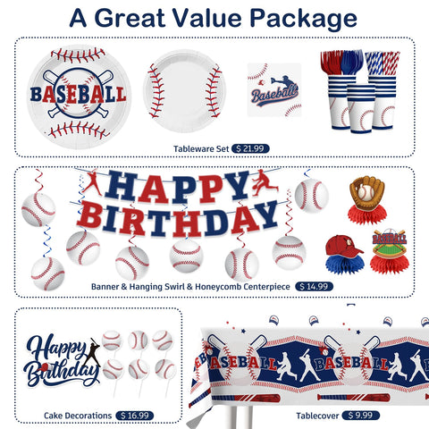 Xynic Baseball Cake Topper crowns the cake with sporty flair.