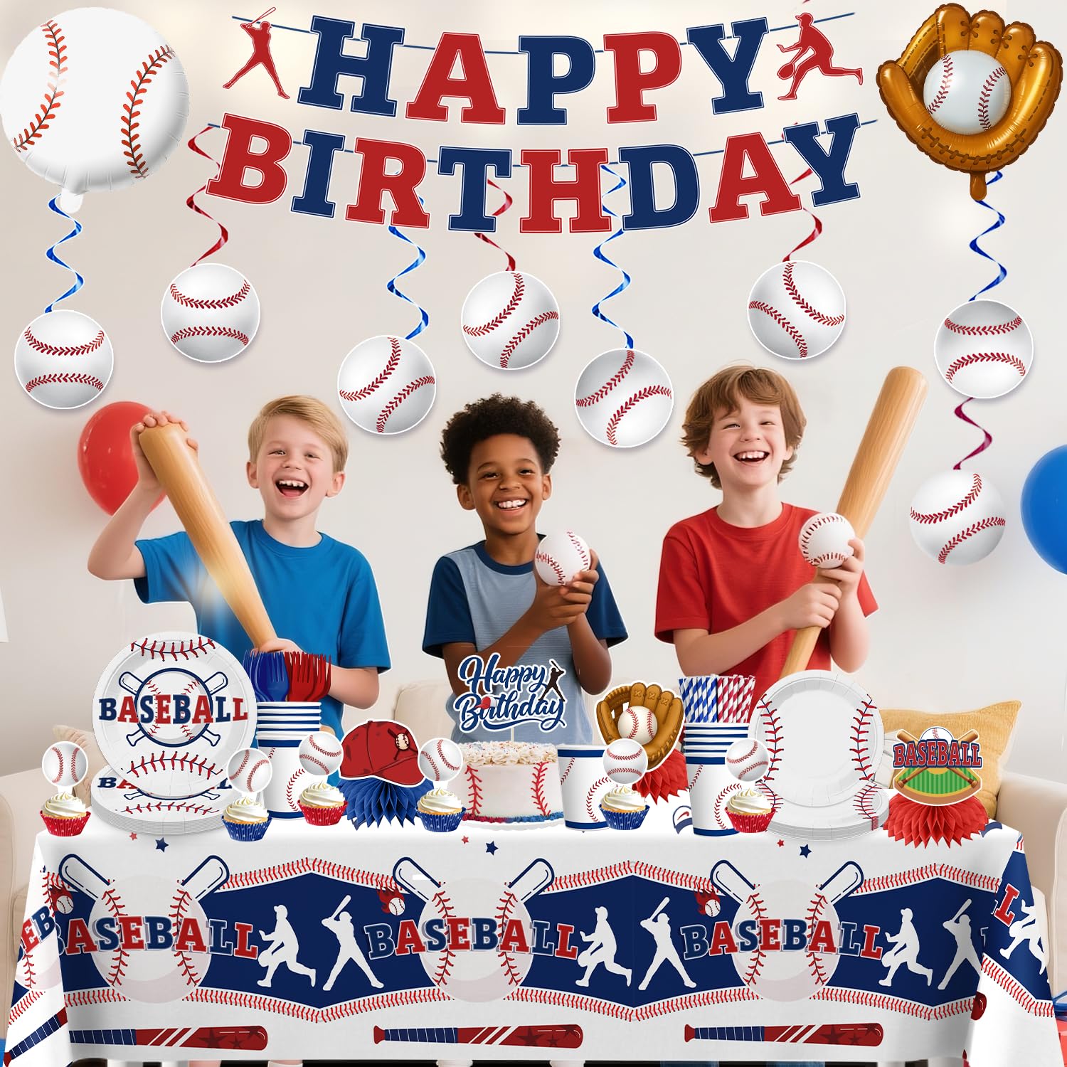 Xynic Baseball Dinner Plates offer sturdy, convenient serve for 25 guests.