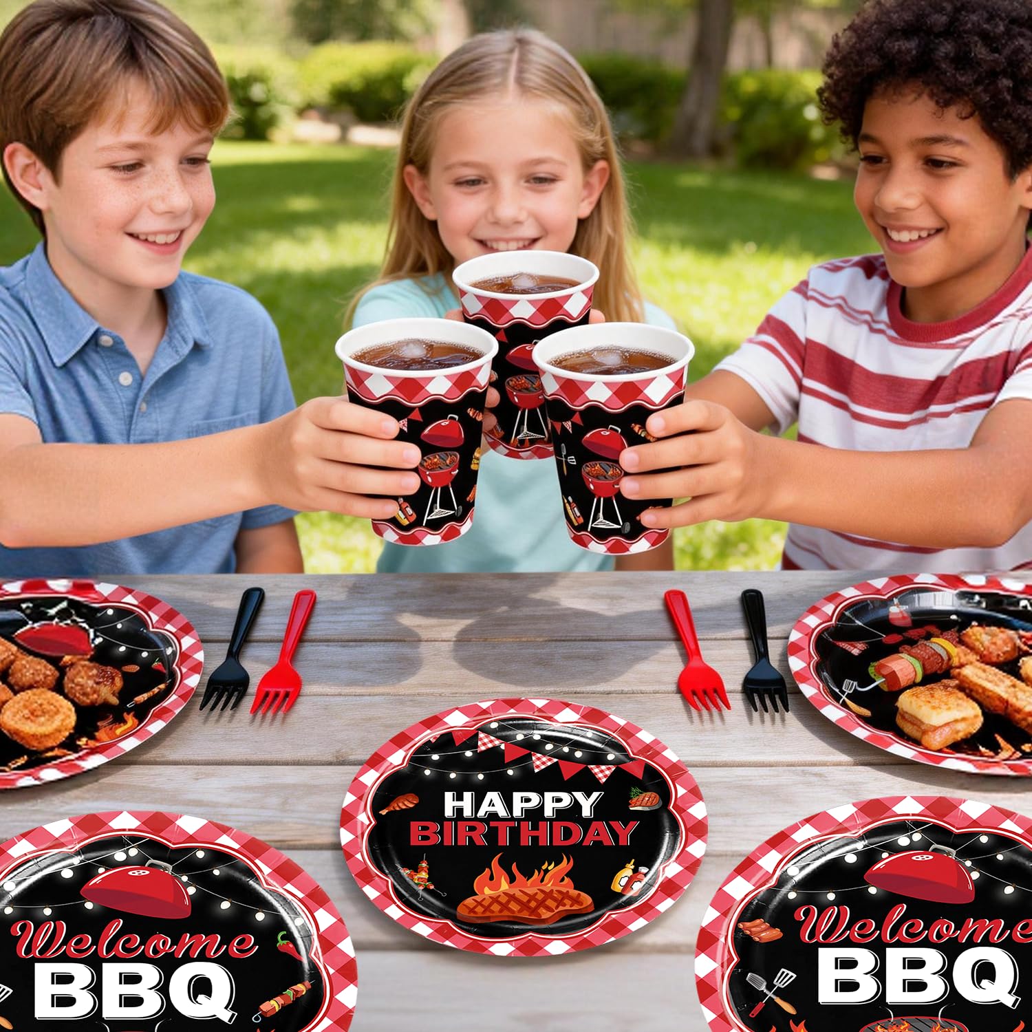 Xynic BBQ honeycomb centers create eye catching table decor
