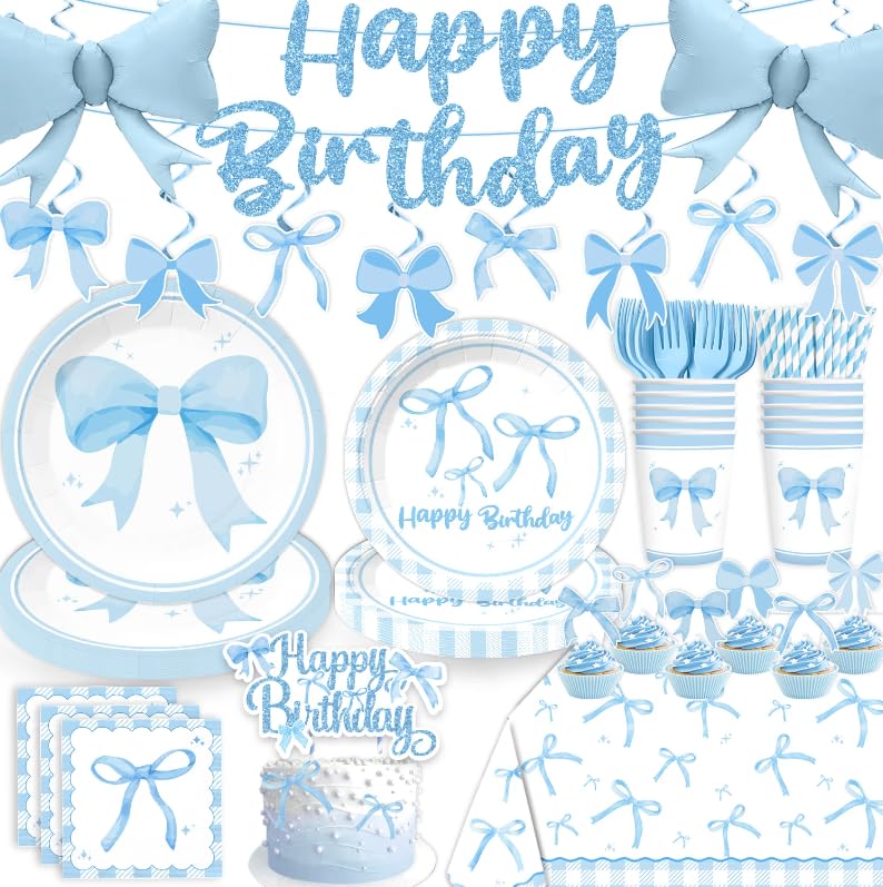 Xynic Blue Bow Banner adds festive flair for birthdays