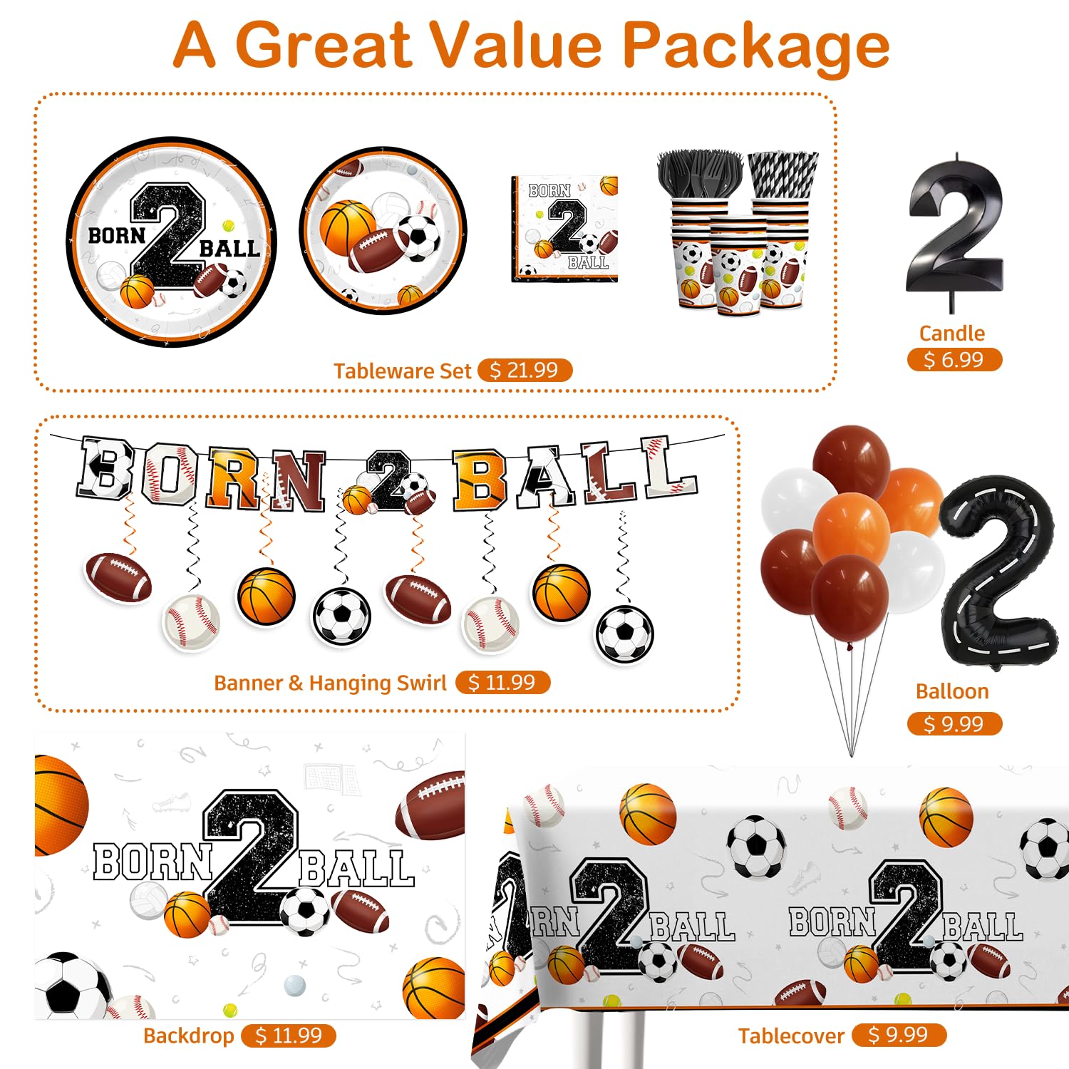 Xynic Born 2 Ball backdrop offers vivid, reusable wall decor.