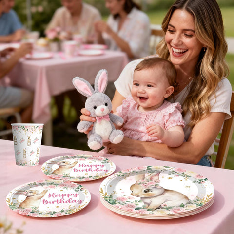 Xynic bunny cupcake toppers decorate treats with playful flair.
