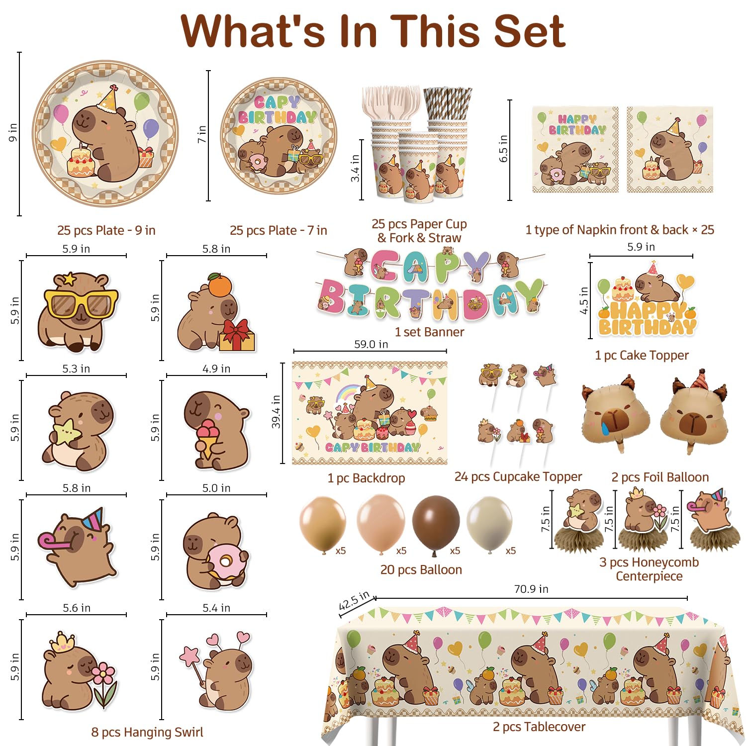 Xynic Capybara backdrop creates a cute party stage for group photos