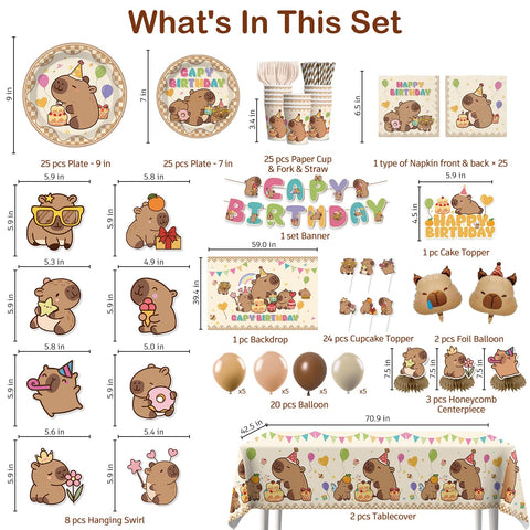 Xynic Capybara backdrop creates a cute party stage for group photos