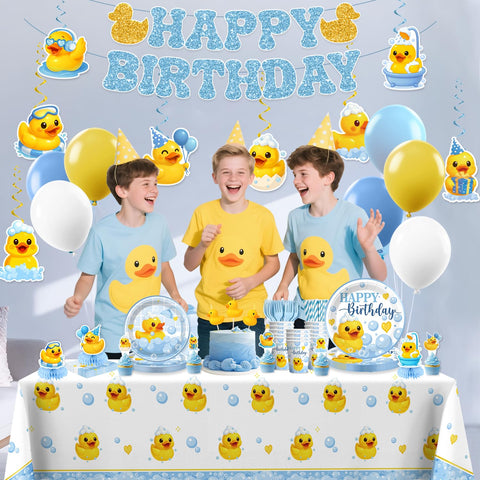 Xynic duck balloons complete the party atmosphere indoors or outdoors