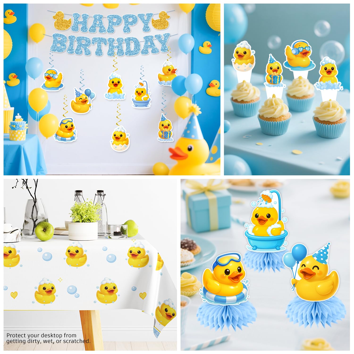 Xynic duck cupcake toppers decorate treats with charm