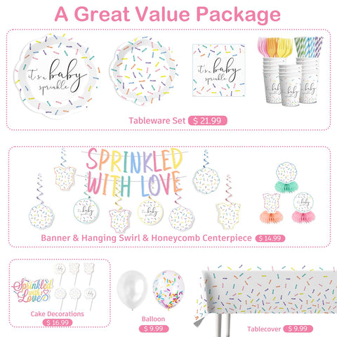 Xynic Glitter Banner Sprinkled with Love adds celebratory sparkle