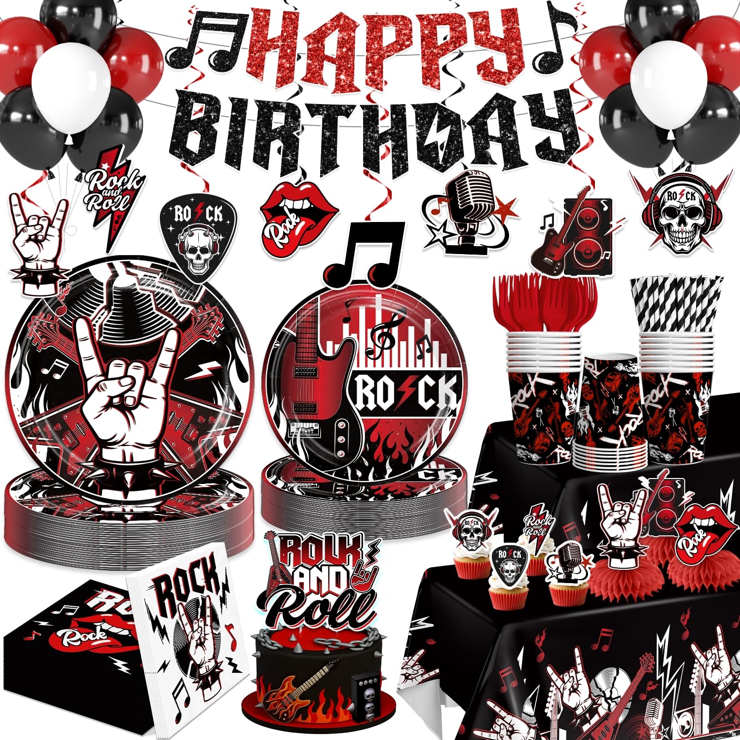 Xynic Rock and Roll banner for a bold music-themed party backdrop.