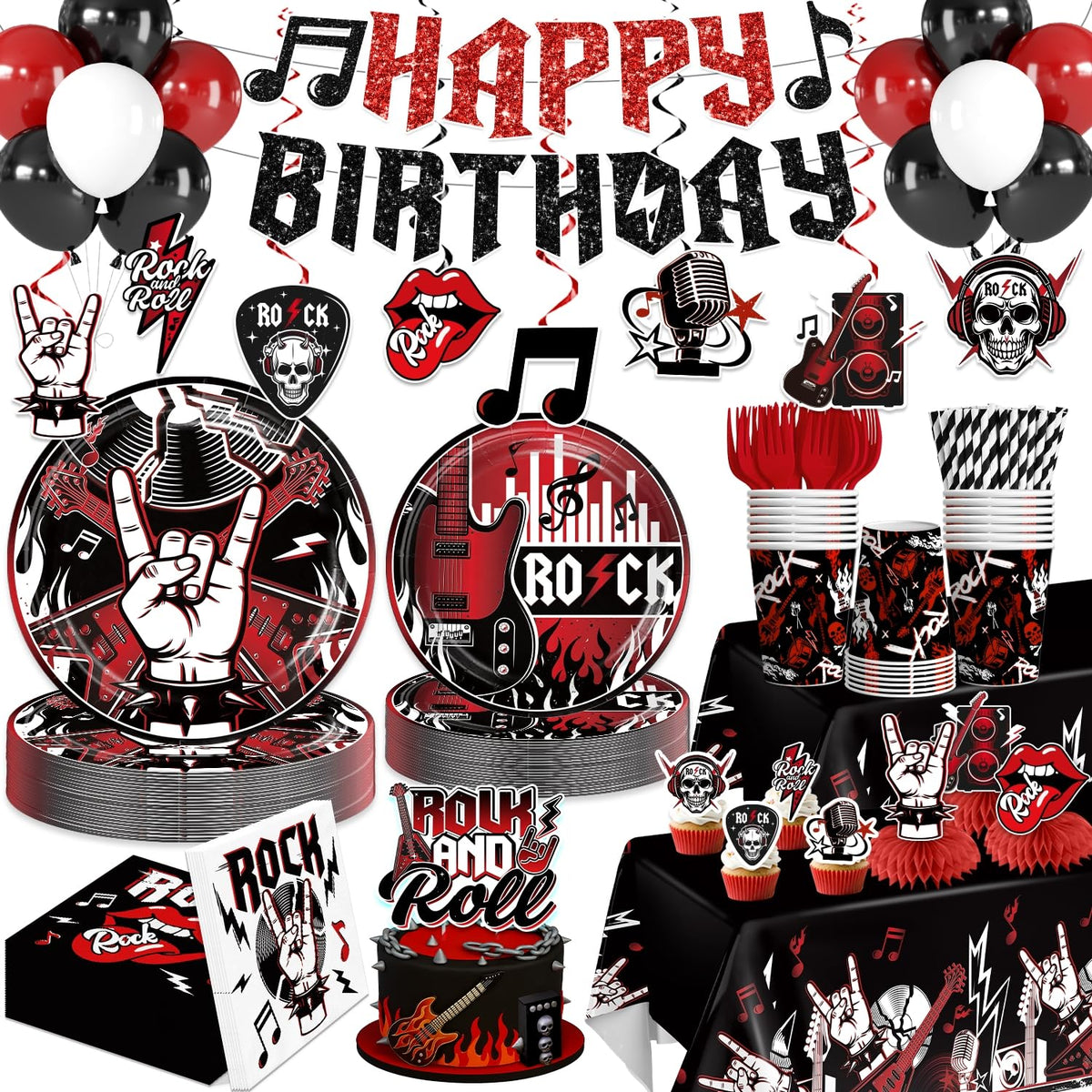 Xynic Rock and Roll banner for a bold music-themed party backdrop.