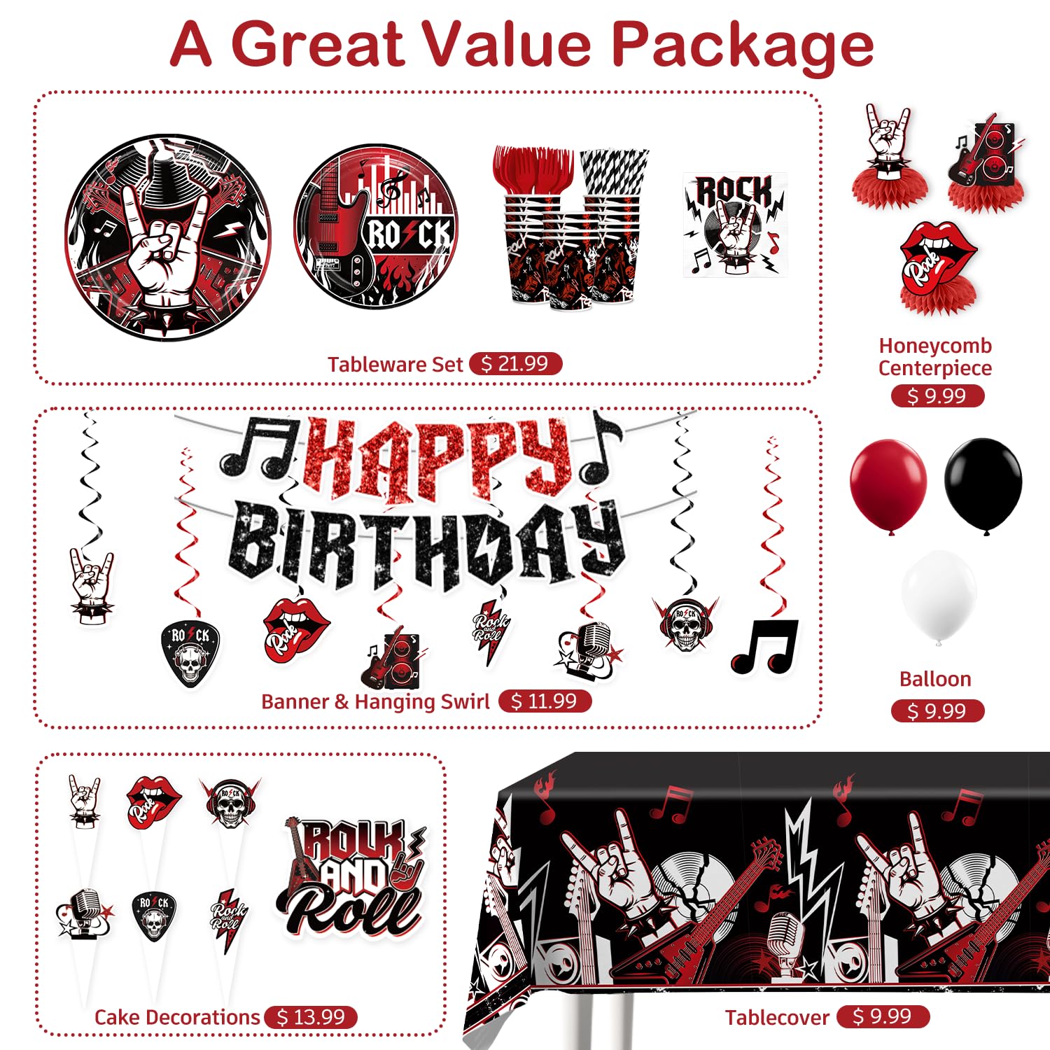 Xynic 9-inch plates in red and black rock design.