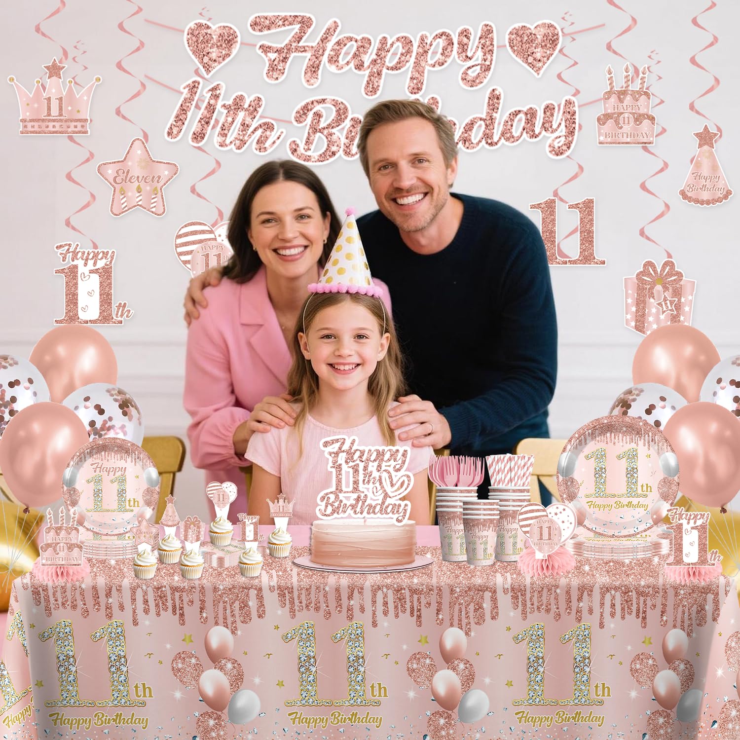 Xynic rose gold cake topper marks the milestone with elegance