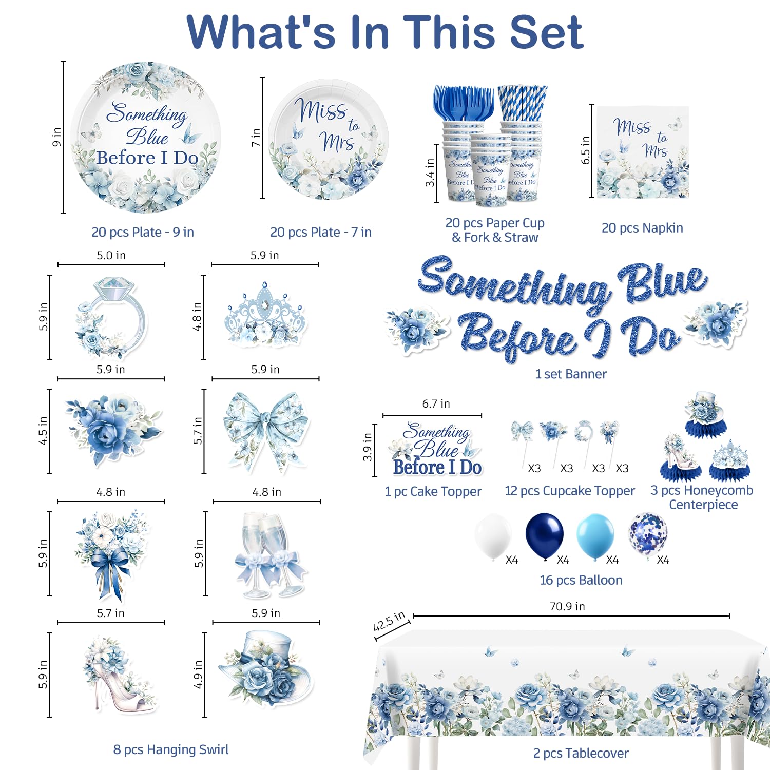 Xynic Something Blue cake topper creates a romantic focal point for desserts