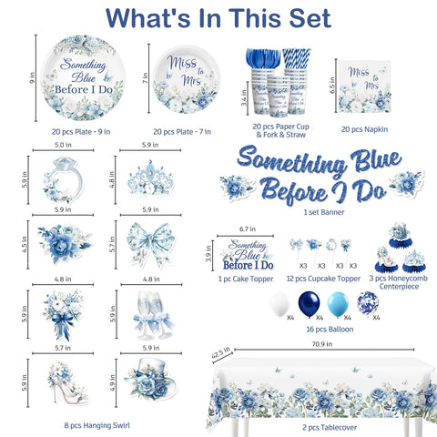 Xynic Something Blue cake topper creates a romantic focal point for desserts