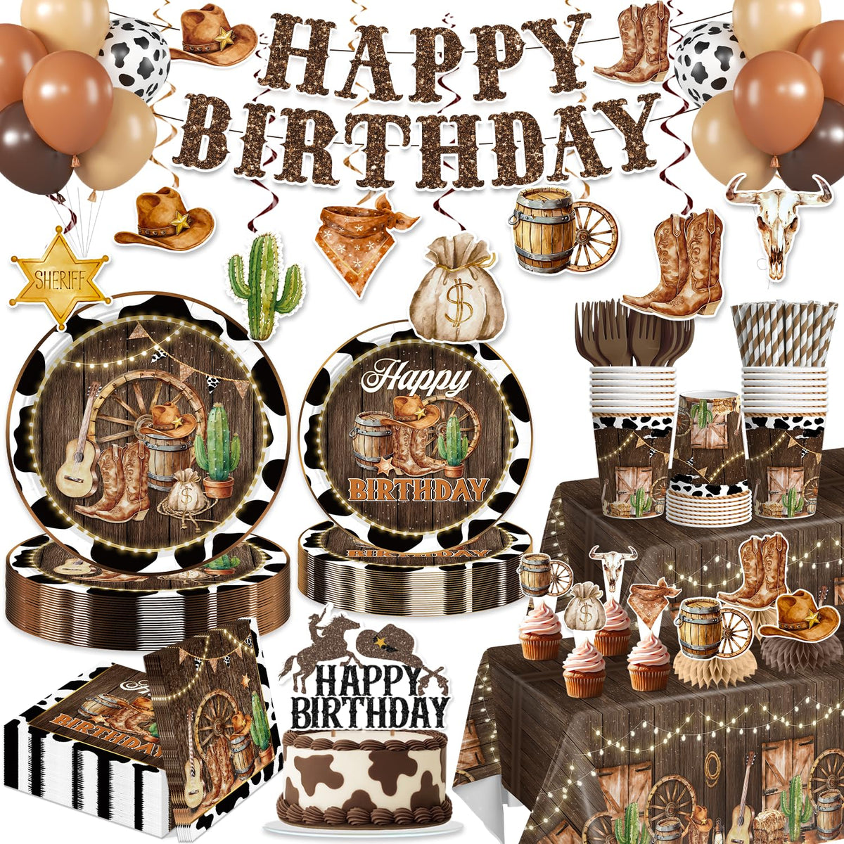 Xynic Western Cowboy banner creates an easy festive backdrop