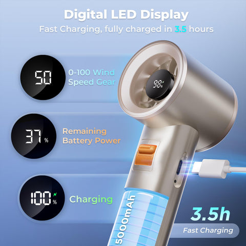 Xyphora personal fan offers up to 20 hours of cooling on a full charge.