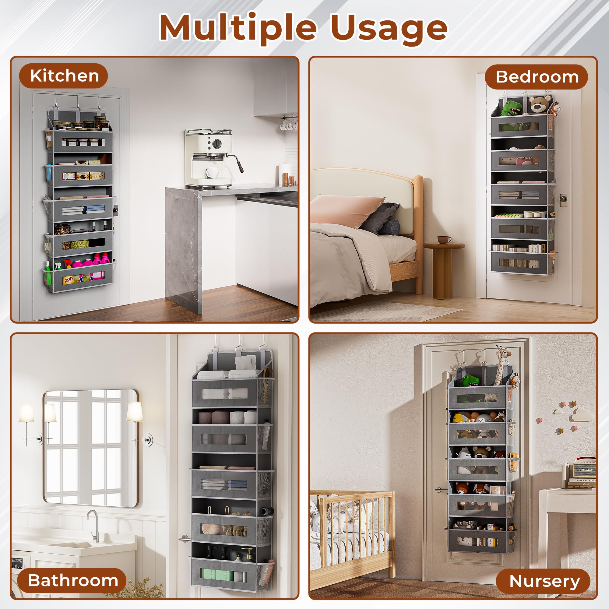 XyVoltic 2-Pack 5-Tier dorm room storage keeps essentials within reach