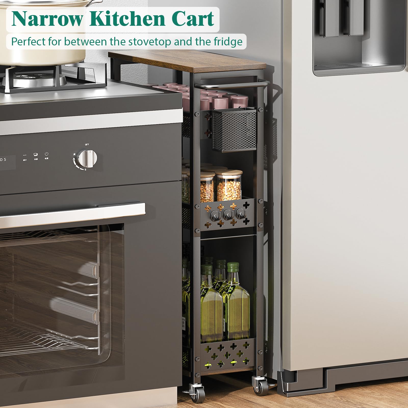 XYZLVSI 360° swivel casters enable easy movement around corners.