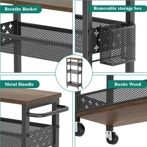 XYZLVSI side mesh basket stores small items like brushes and toothpaste.