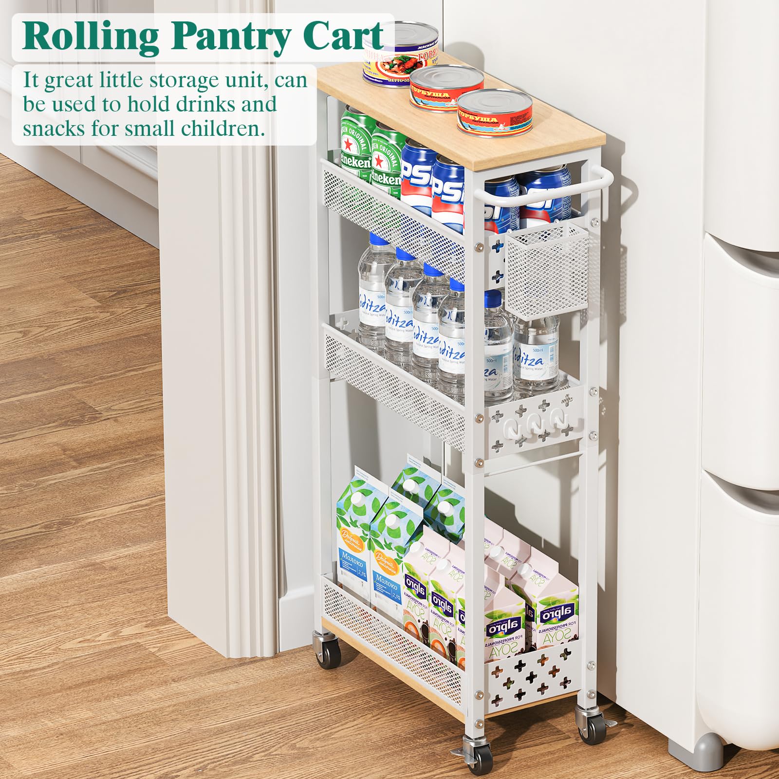 XYZLVSI Slim Storage Cart 4-Tier assembly-instructions simplify setup and quick use