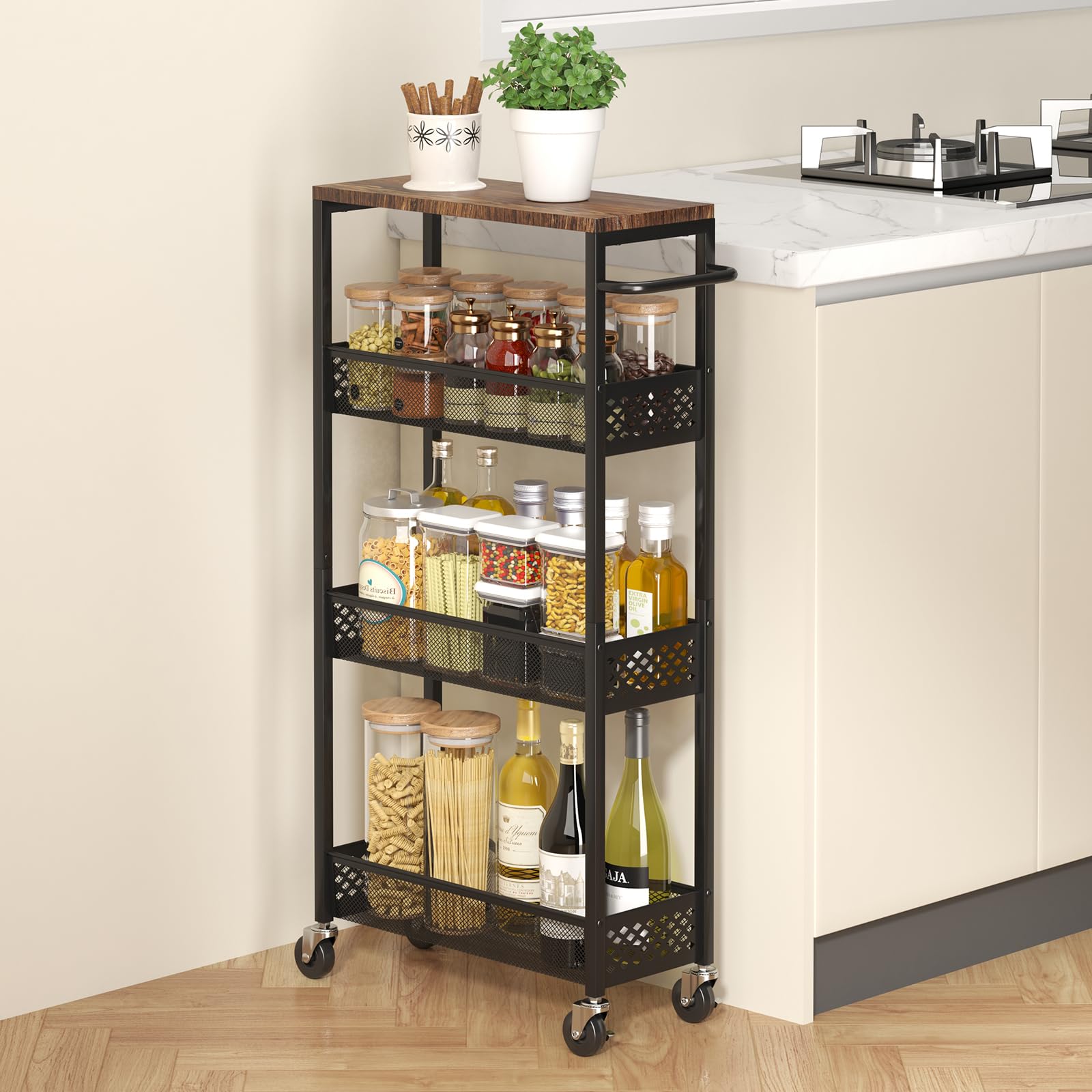XYZLVSI cart placed in laundry room for detergents and supplies