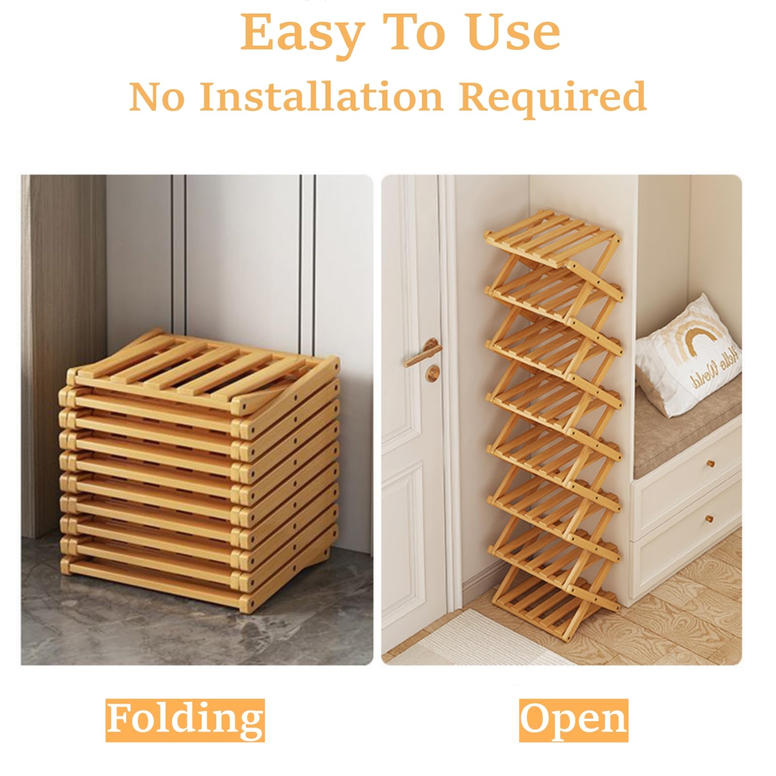 XZXWZX Shoe rack in entryway demonstrates versatile placement and style.