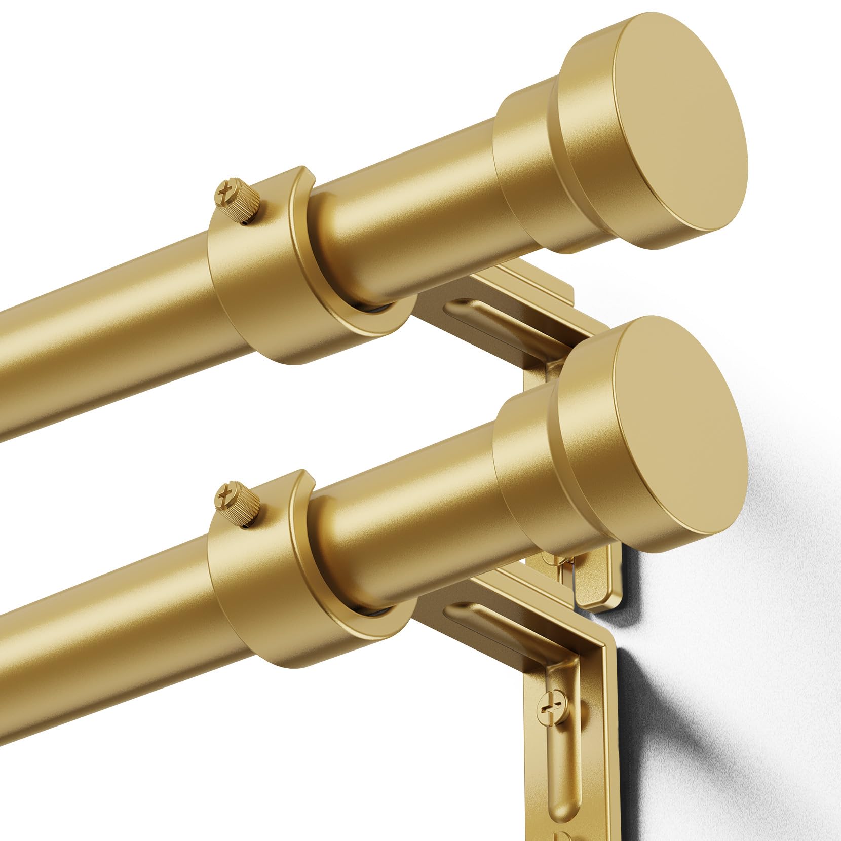 YaFex curtain rods 32-84 inch gold telescoping design for versatile window sizing.