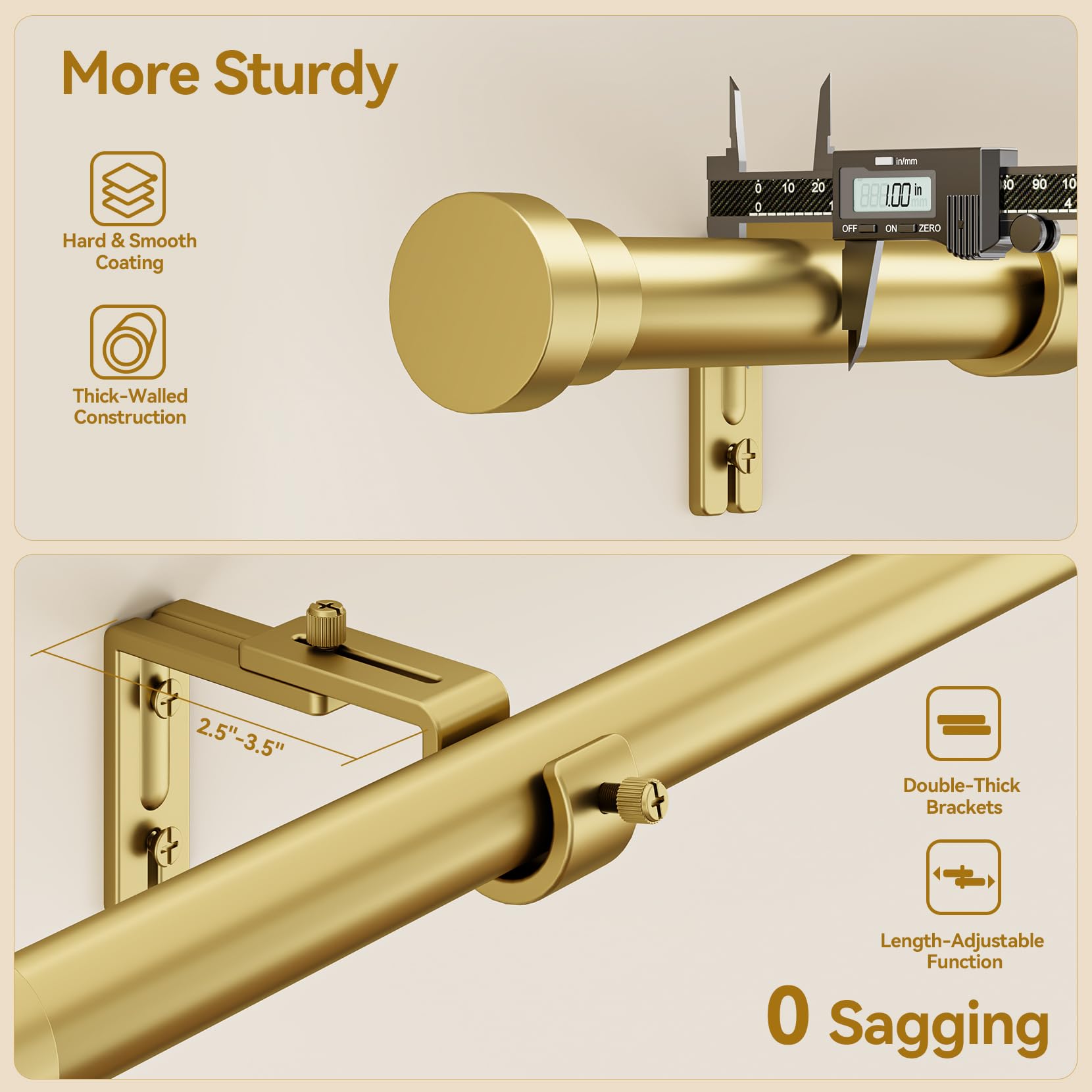 YaFex gold finials add a modern finish to living spaces.