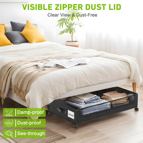 Yaasheen under-bed storage is easy to assemble in minutes