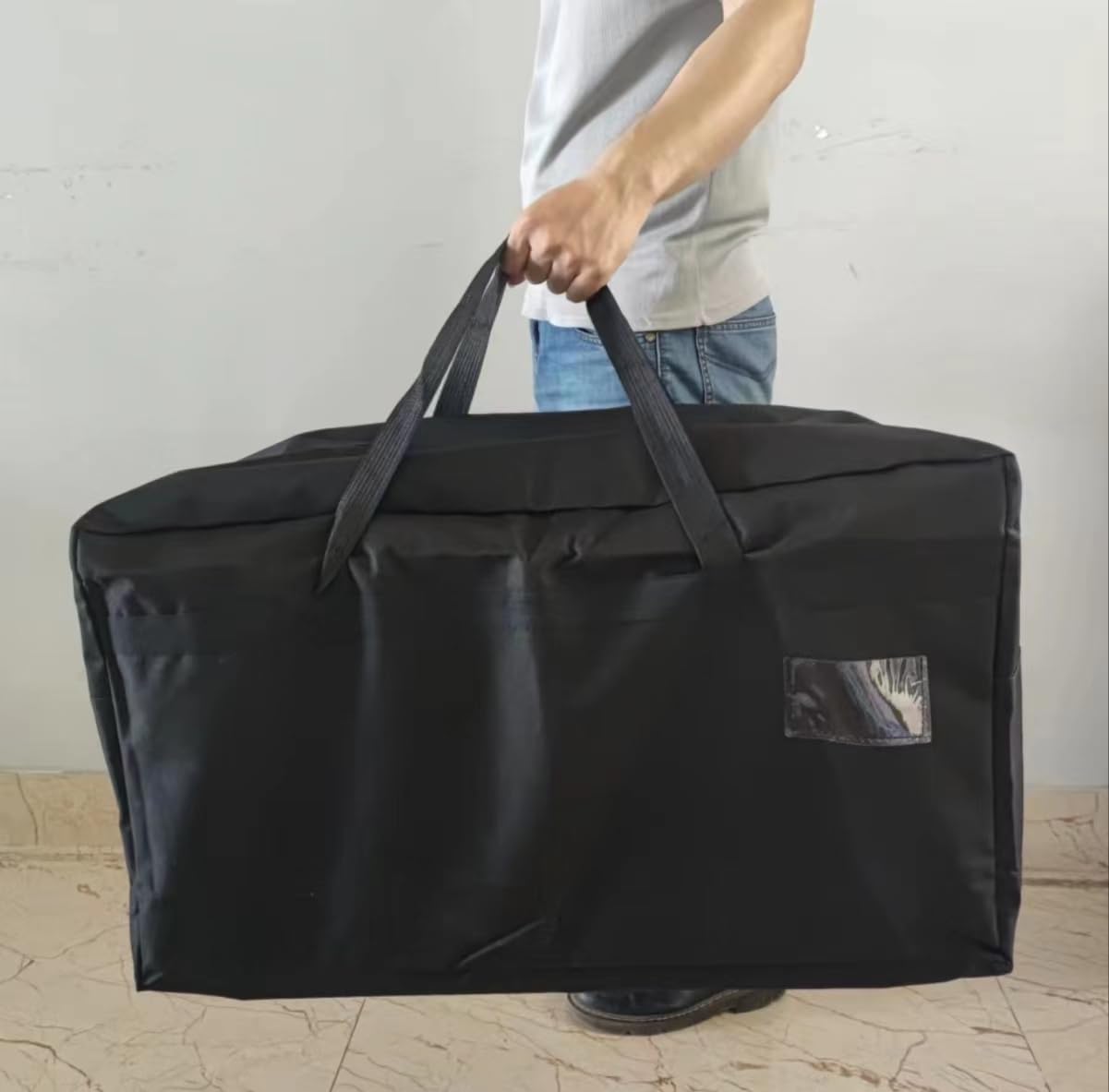 YACQ two-pack canvas bags for camping, moving, and dorm storage.
