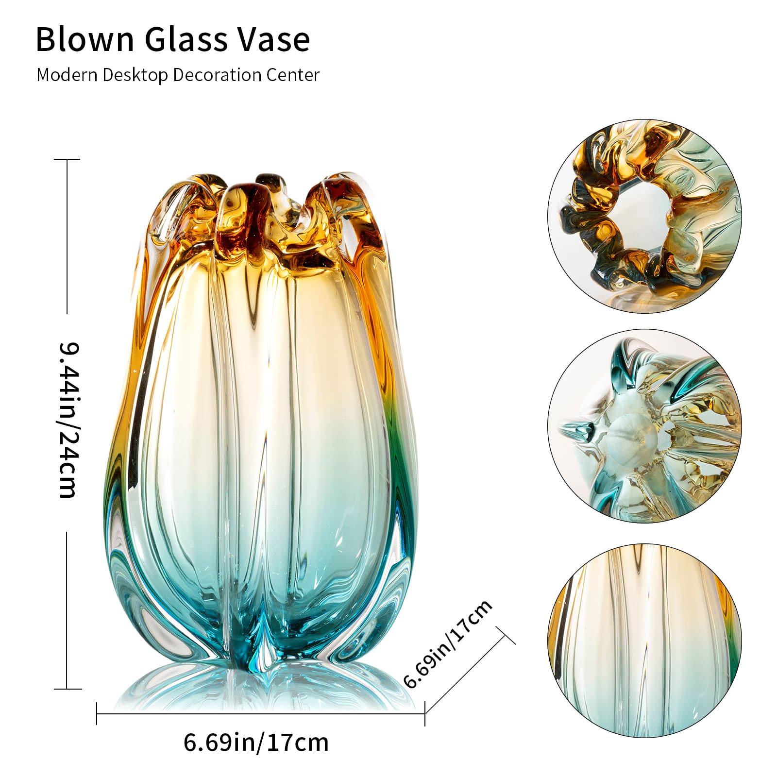 YACSNBF modern art deco vase in living room, a striking decor statement.